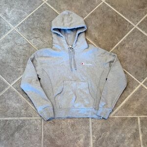 Champion Gray Hoodie Sweatshirt, size X-small